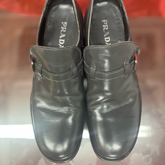 Gray, leather loafers with buckle. main image 11